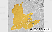 Physical Map of Kaomba, lighten, desaturated