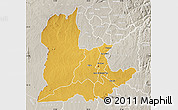 Physical Map of Kaomba, lighten, semi-desaturated