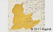 Physical Map of Kaomba, shaded relief outside