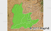Political Map of Kaomba, satellite outside