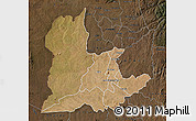 Satellite Map of Kaomba, darken