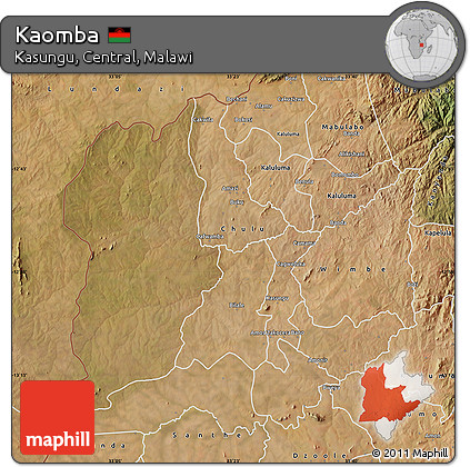Satellite Map of Kaomba