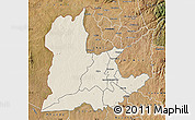 Shaded Relief Map of Kaomba, satellite outside