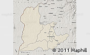Shaded Relief Map of Kaomba, semi-desaturated