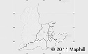 Silver Style Map of Kaomba, single color outside
