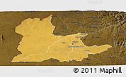 Physical Panoramic Map of Kaomba, darken