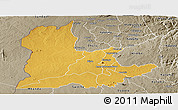 Physical Panoramic Map of Kaomba, semi-desaturated