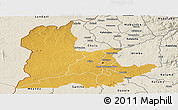 Physical Panoramic Map of Kaomba, shaded relief outside
