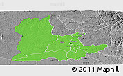Political Panoramic Map of Kaomba, desaturated