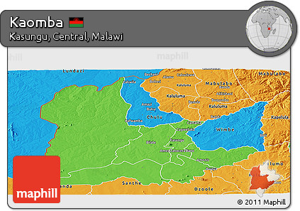 Political Panoramic Map of Kaomba