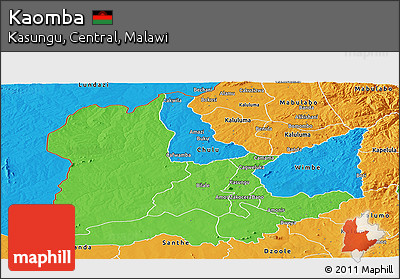 Political Panoramic Map of Kaomba