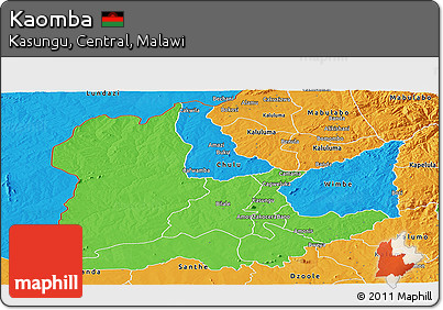 Political Panoramic Map of Kaomba