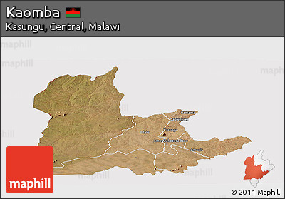 Satellite Panoramic Map of Kaomba, cropped outside