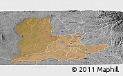 Satellite Panoramic Map of Kaomba, desaturated