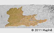 Satellite Panoramic Map of Kaomba, lighten, desaturated