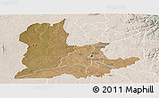 Satellite Panoramic Map of Kaomba, lighten