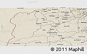 Shaded Relief Panoramic Map of Kaomba
