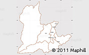 Classic Style Simple Map of Kaomba, cropped outside