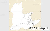 Classic Style Simple Map of Kaomba, single color outside