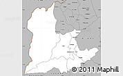 Gray Simple Map of Kaomba