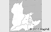 Gray Simple Map of Kaomba, single color outside