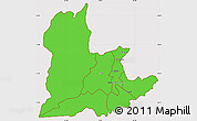 Political Simple Map of Kaomba, cropped outside