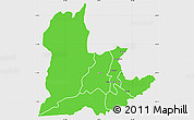 Political Simple Map of Kaomba, single color outside