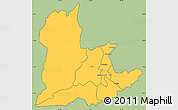 Savanna Style Simple Map of Kaomba, cropped outside