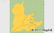 Savanna Style Simple Map of Kaomba, single color outside