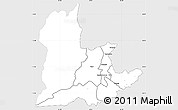 Silver Style Simple Map of Kaomba, single color outside