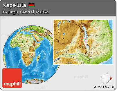Physical Location Map of Kapelula