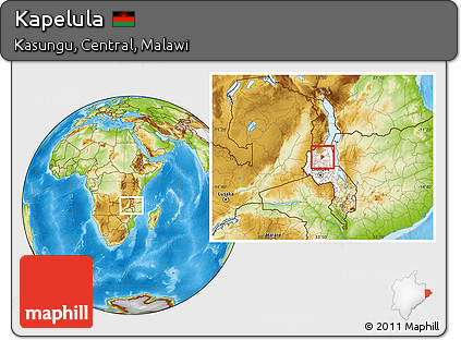 Physical Location Map of Kapelula, highlighted grandparent region
