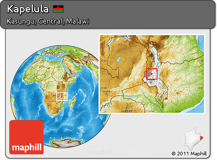 Physical Location Map of Kapelula, highlighted parent region, highlighted grandparent region