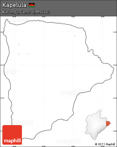 Blank Simple Map of Kapelula, cropped outside, no labels