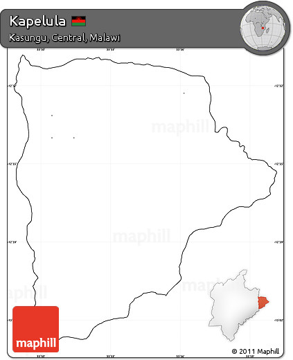 Blank Simple Map of Kapelula, cropped outside, no labels