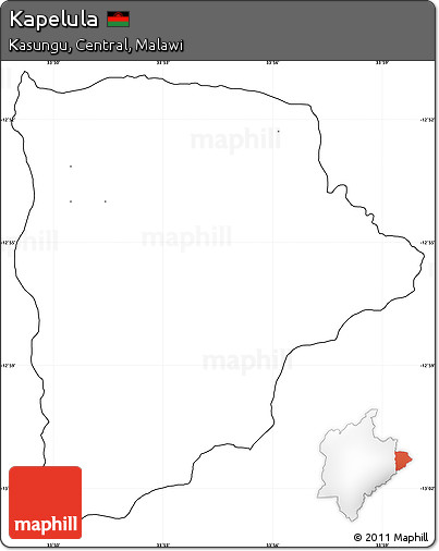 Blank Simple Map of Kapelula, cropped outside, no labels