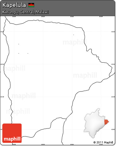 Blank Simple Map of Kapelula, no labels