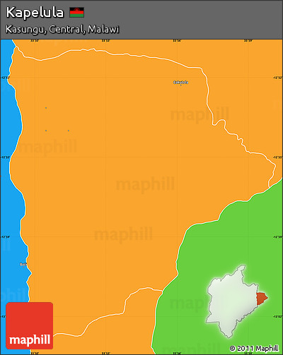 Political Simple Map of Kapelula