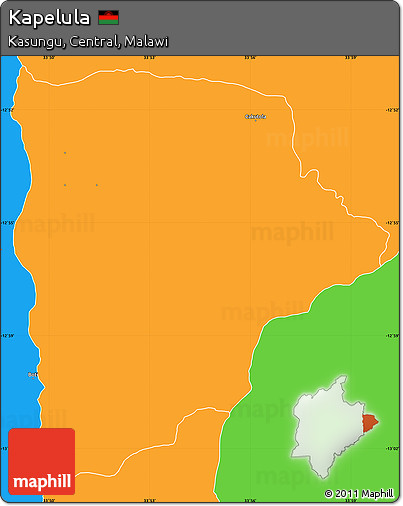 Political Simple Map of Kapelula
