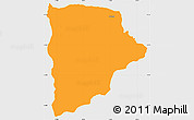 Political Simple Map of Kapelula, single color outside