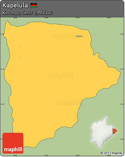 Savanna Style Simple Map of Kapelula, cropped outside
