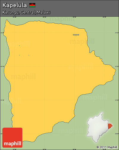 Savanna Style Simple Map of Kapelula, cropped outside