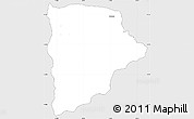 Silver Style Simple Map of Kapelula, single color outside
