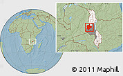 Savanna Style Location Map of Kasungu, highlighted country, highlighted parent region, hill shading