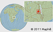 Savanna Style Location Map of Kasungu, hill shading