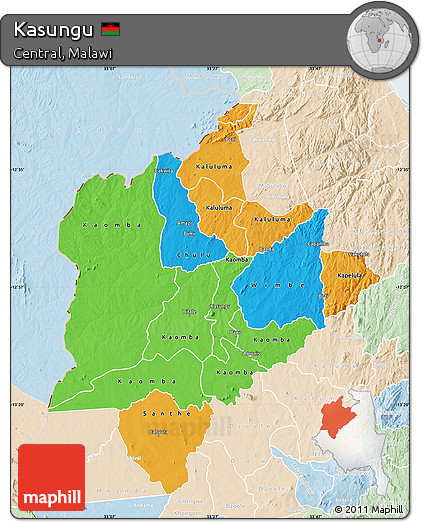 Political Map of Kasungu, lighten