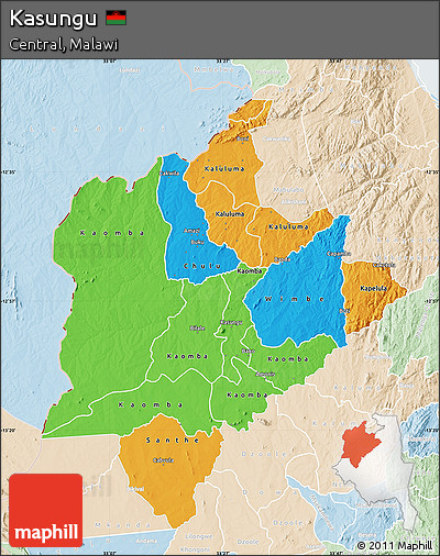 Political Map of Kasungu, lighten