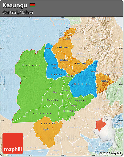 Political Map of Kasungu, lighten