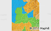 Political Map of Kasungu, political shades outside