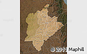 Satellite Map of Kasungu, darken